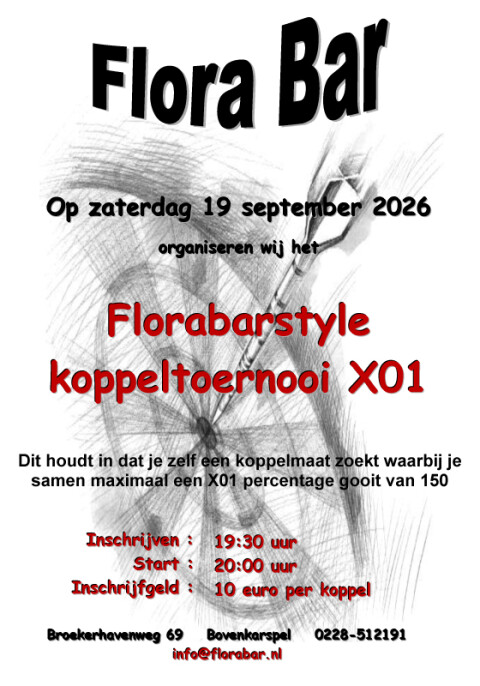 Bullshooter florabar style koppeltoernooi september 2026