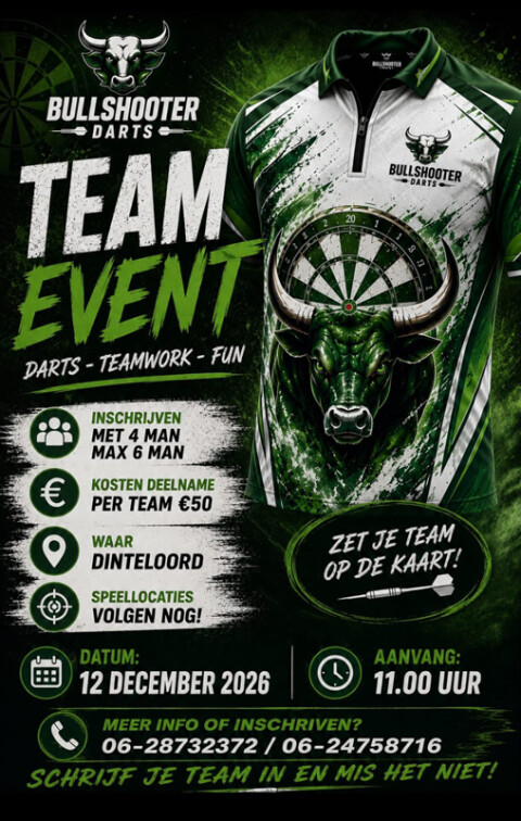 Bullshooter team event dinteloord december 2026