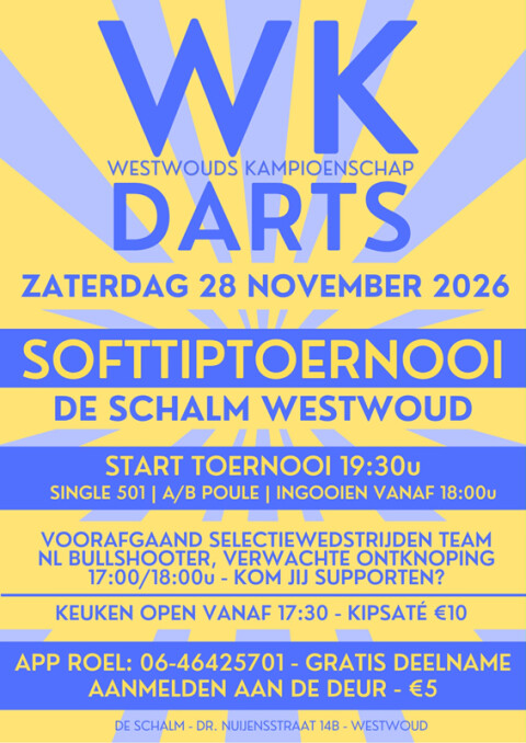 Bullshooter wk darts westwoud november 2026